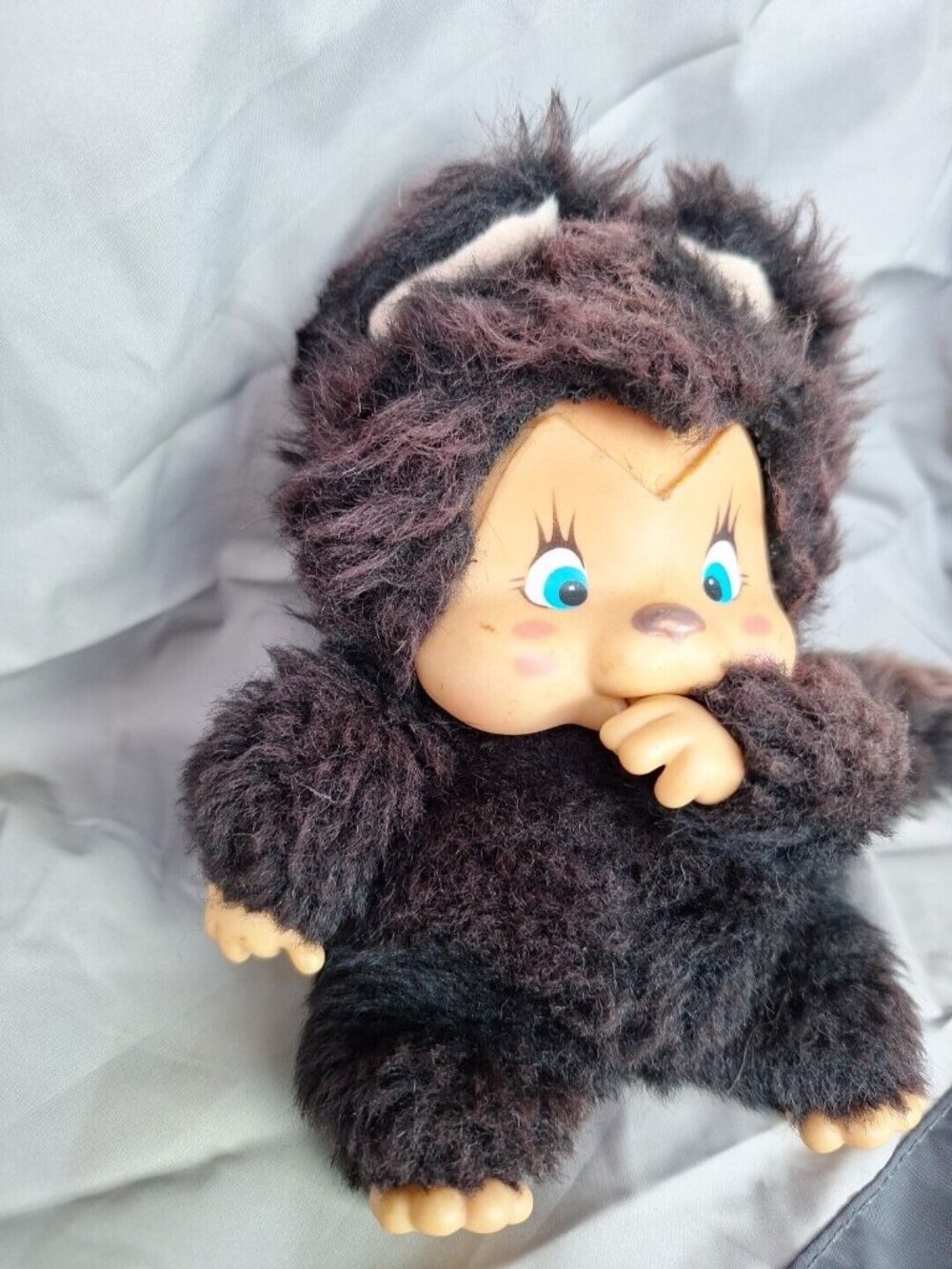 Nyamy Washino Kitten Felina Sucking Thumb Plush Black 7" Vintage 1979 READ - Picture 3 of 15